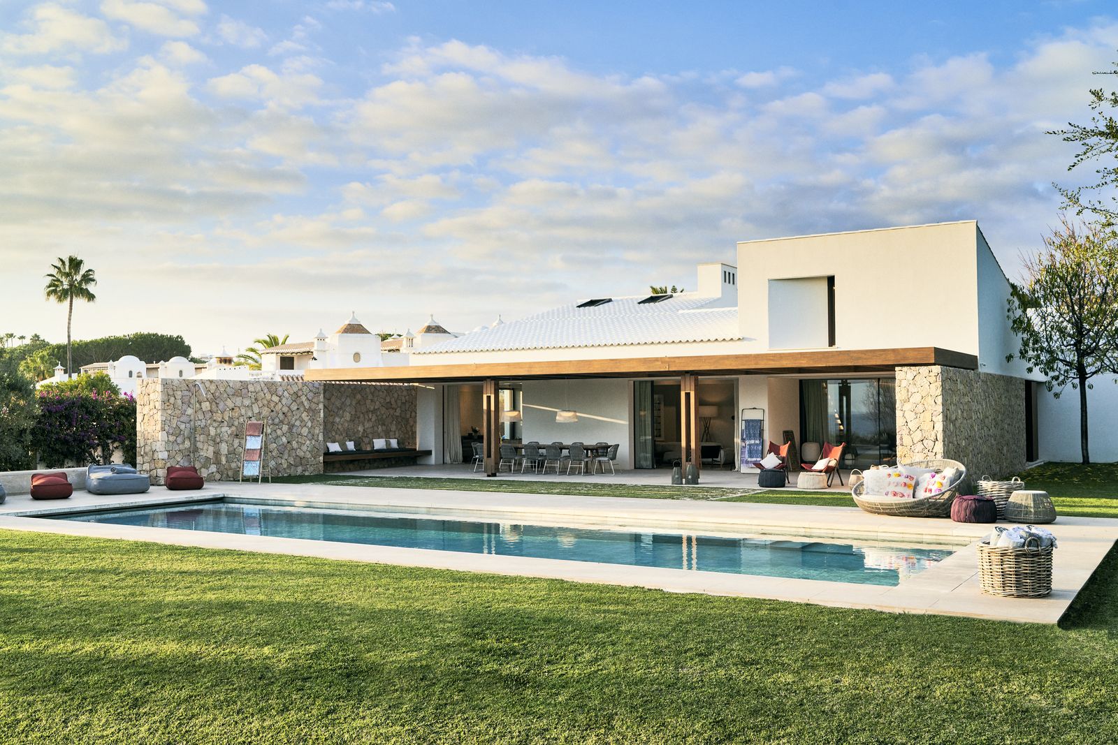 Saltwater pool at golden hour